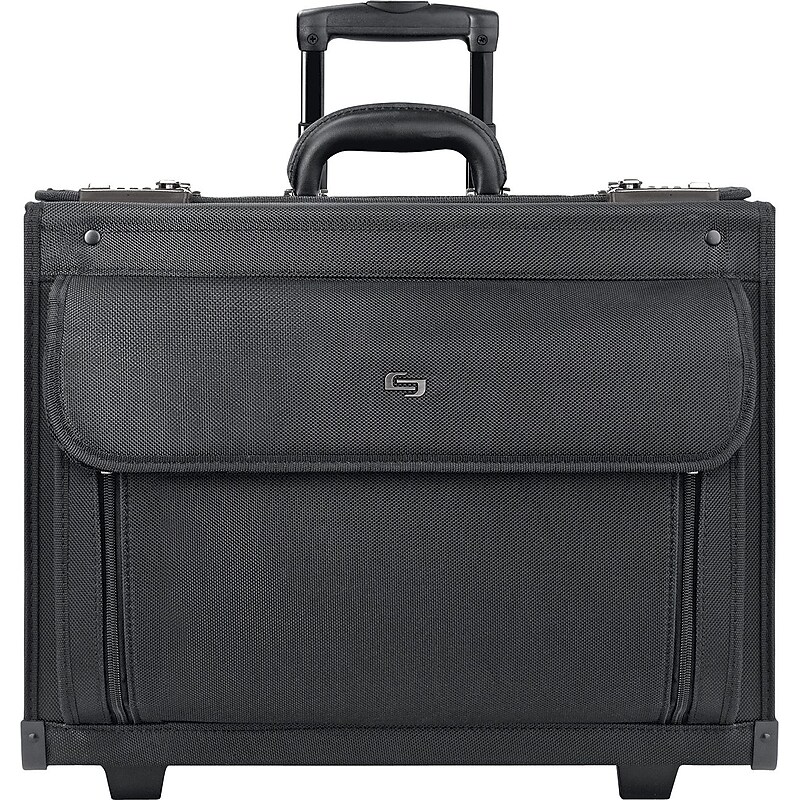 Solo New York Classic Laptop Rolling Briefcase, Black Polyester (B78-4) image 1