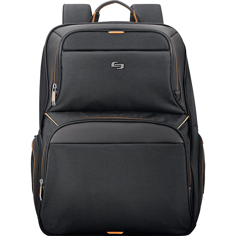 Solo New York Urban Backpack For 17.3" Notebook, Black/Orange image 1