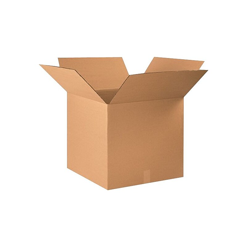 22" x 16" x 16" Shipping Boxes, 32 ECT, Brown, 120/Pallet (221616PL) image 1