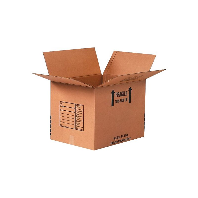 24" x 18" x 18" Deluxe Moving Boxes, Brown, 120/Pallet (241818DPBPL) image 1