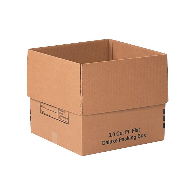 18" x 18" x 16" Deluxe Moving Boxes, Brown, 120/Pallet (181816DPBPL) image 1
