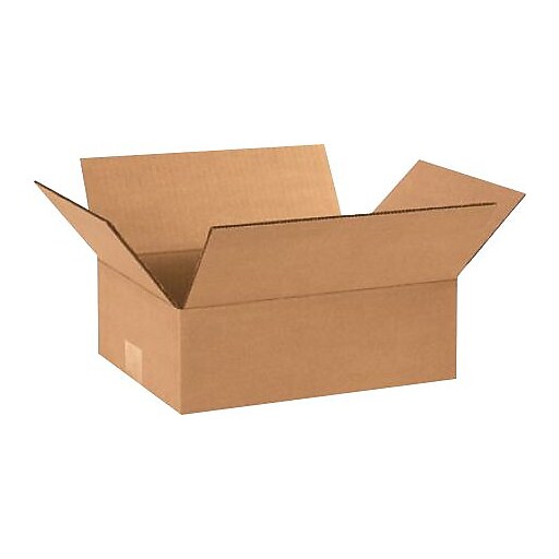 12" x 9" x 4" Shipping Boxes, 32 ECT, Brown, 500/Pallet (1294PL) Staples