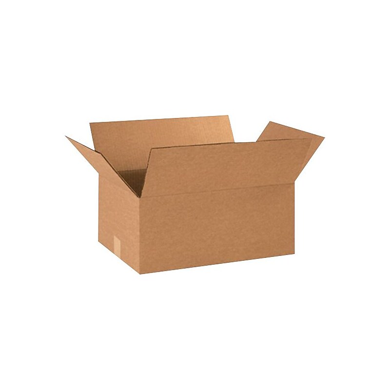 18" x 12" x 8" Shipping Boxes, 32 ECT, Brown, 250/Pallet (18128PL) image 1
