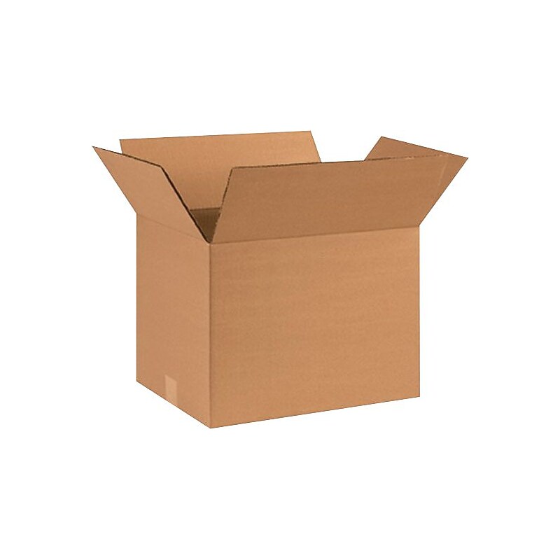 16" x 12" x 12" Shipping Boxes, 32 ECT, Brown, 250/Pallet (161212PL) image 1
