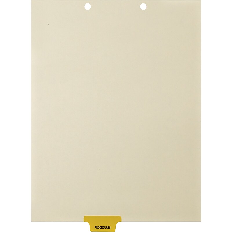 Medical Arts Press® Position 3 Colored End-Tab Chart Dividers, Procedures, Lt. Amber image 1