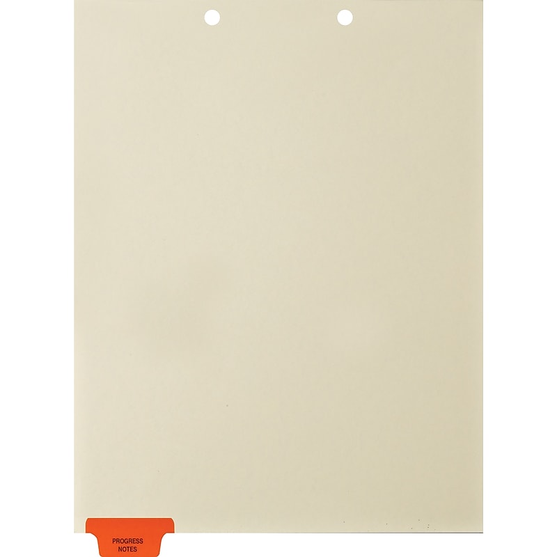 Medical Arts Press® Position 1 Colored End-Tab Chart Dividers, Progress Notes, Orange image 1