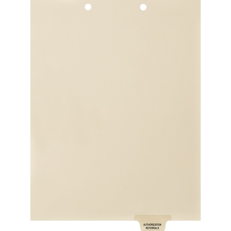 Medical Arts Press® Position 5 Colored End-Tab Chart Dividers, Authorization/Referrals, Clear image 1