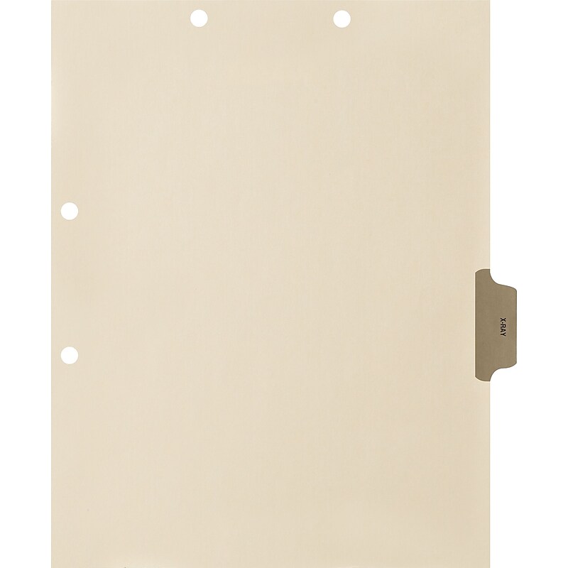 Medical Arts Press® Position 4 Colored Side-Tab Chart Dividers, X-Ray, Gray image 1