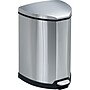 Safco Stainless Steel Step Trash Can, 4 Gallon, Black (9685SS)~#|#~s0891245_sc7