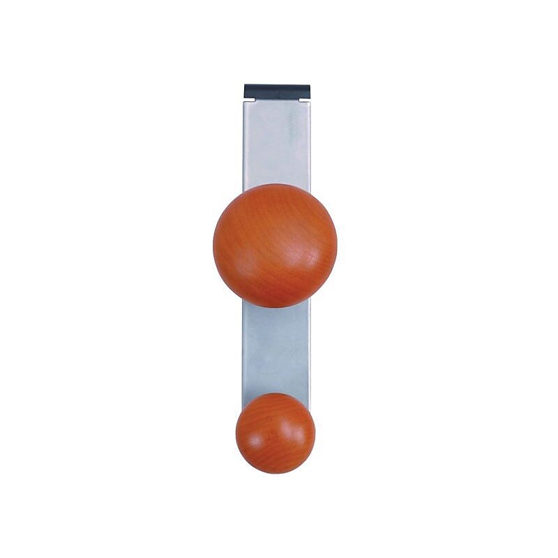 Alba Cubicle Garment Peg, Metallic Gray/Brown, 7.9"H x 1.2"W x 1.4"D image 1