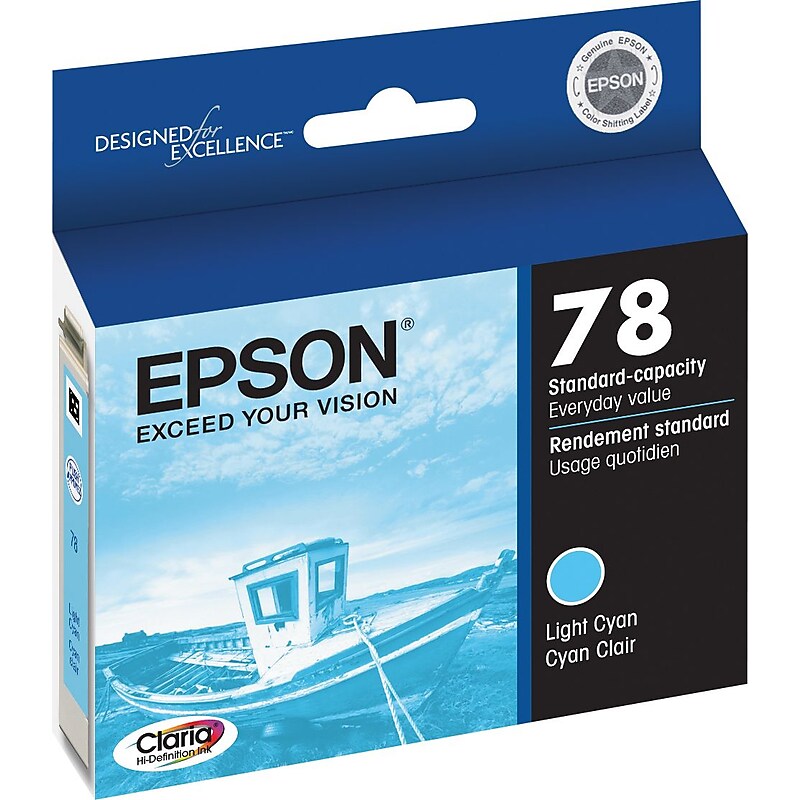 Epson T78 Light Cyan Standard Yield Ink Cartridge image 1