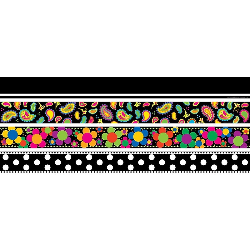 Barker Creek Double-Sided Border Set, 35" x 3", Graphic Design, 4 designs, 48/Set (SS0956) image 1