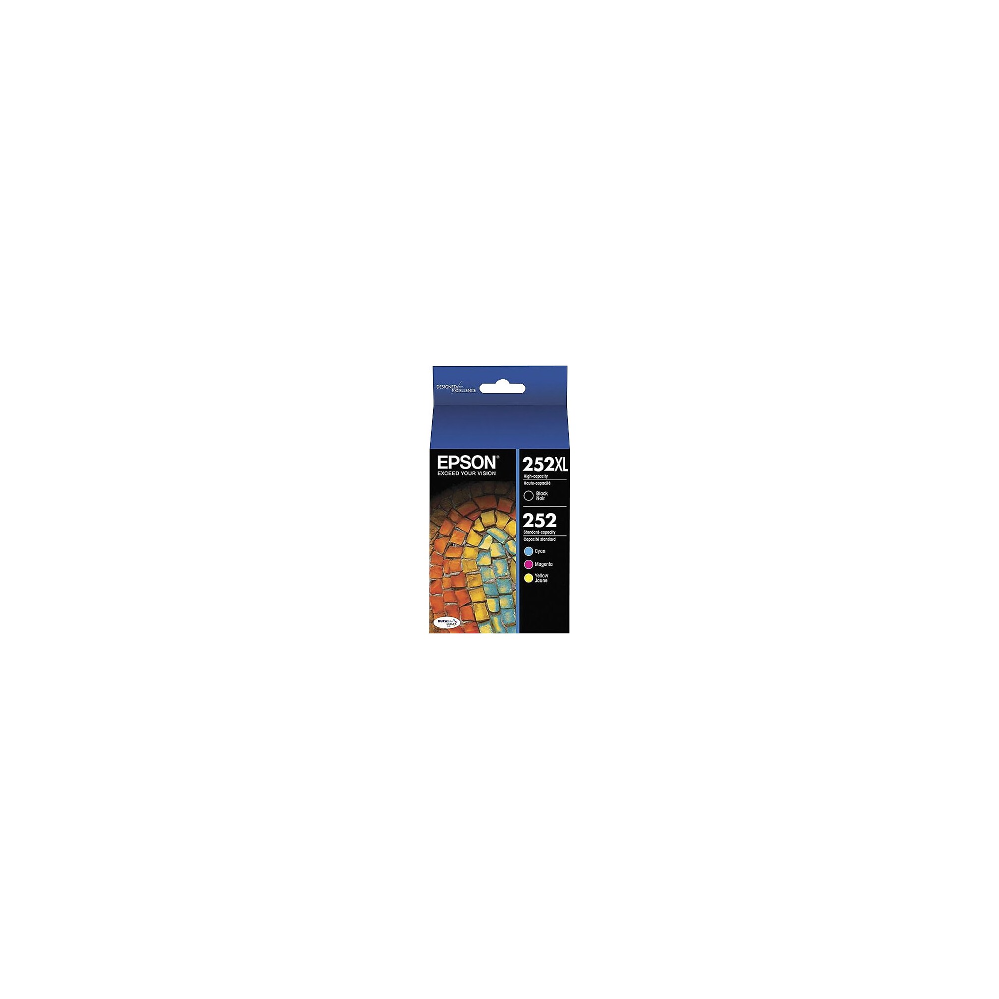 Epson T252 Black High Yield and Cyan/Magenta/Yellow Standard Yield Ink Cartridge, 4/Pack (T252XL-BCS) Sansujyuku sansujyuku.com
