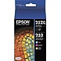 Epson T252 Black High Yield and Cyan/Magenta/Yellow Standard Yield Ink Cartridge, 4/Pack (T252XL-BCS)~#|#~s0897784_sc7