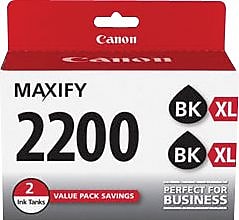 Canon 2200 XL, Black High Yield Ink Cartridge, 2/Pack (9255B006) Sansujyuku sansujyuku.com