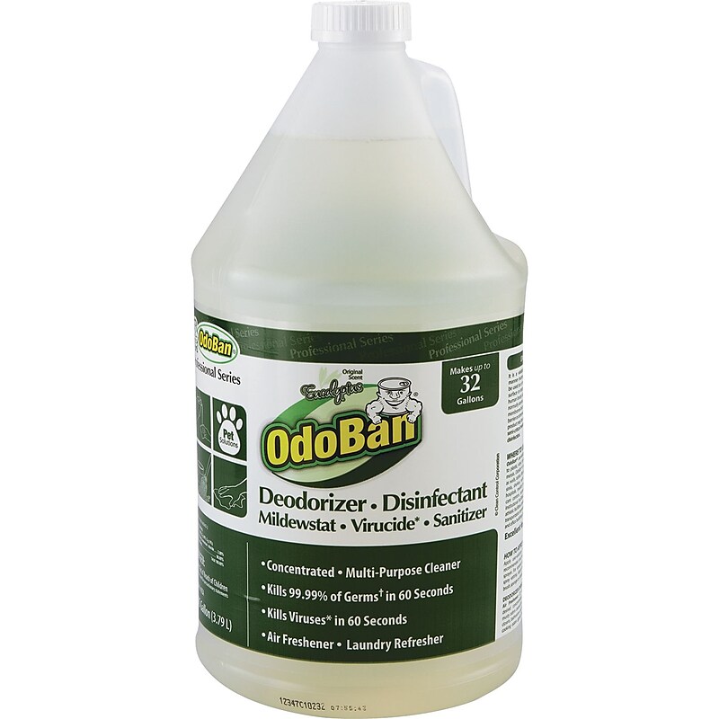 ODOBAN Concentrated Odor Eliminator, Eucalyptus, 1 Gallon, 4/Carton (ODO911062G4) image 1