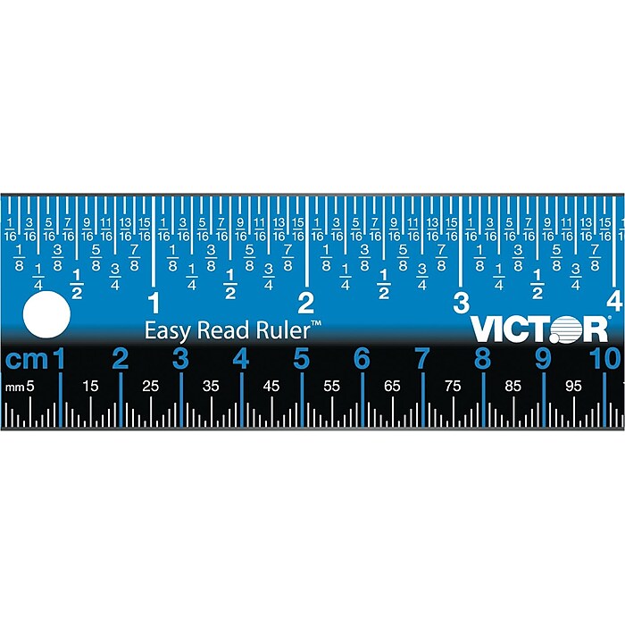 Victor Technology Easy Read Stainless Steel Ruler Standard Metric 12