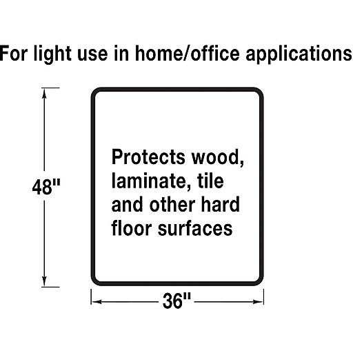 Staples 36" x 48" Hard Floor Chair Mat, Black (26990) Staples