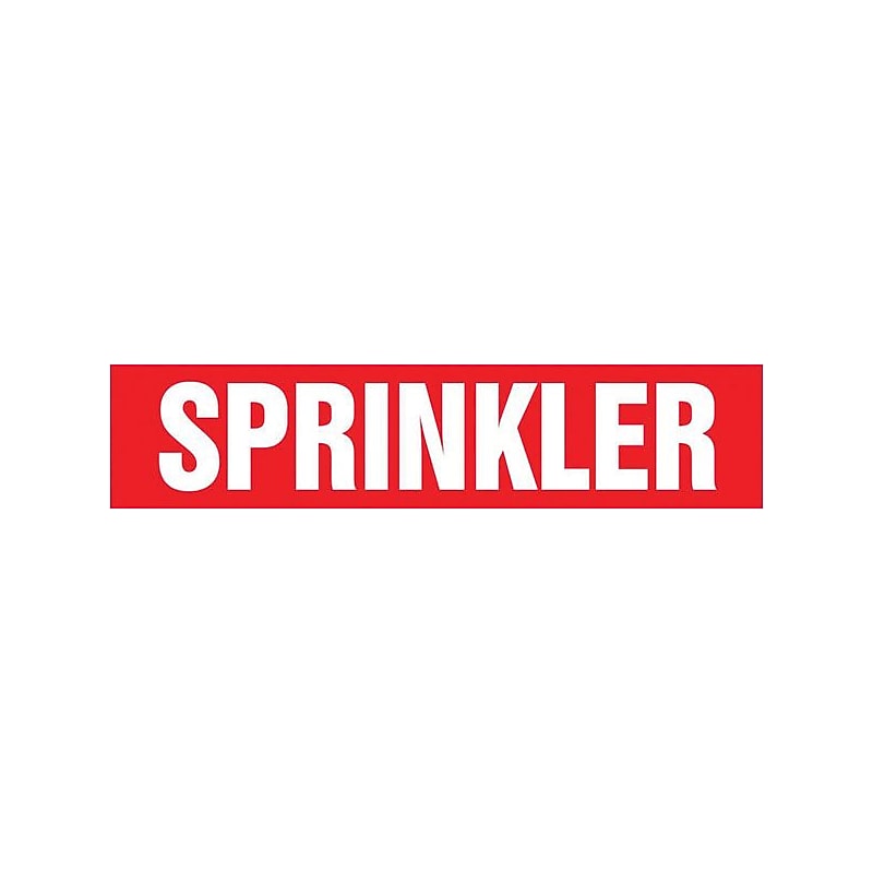 Accuform SPRINKLER Snap Tite Stock Pipe Marker For 2 1/4" - 3"Dia. Pipe, White/Red (RPK661STC) image 1