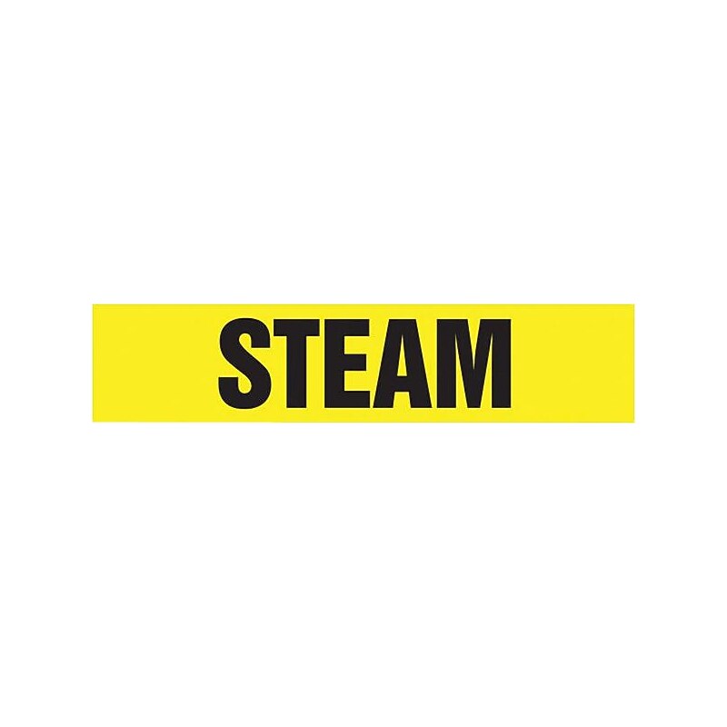 Accuform STEAM Snap Tite Stock Pipe Marker For 2 1/4" - 3"Dia. Pipe, Black/Yellow (RPK667STC) image 1