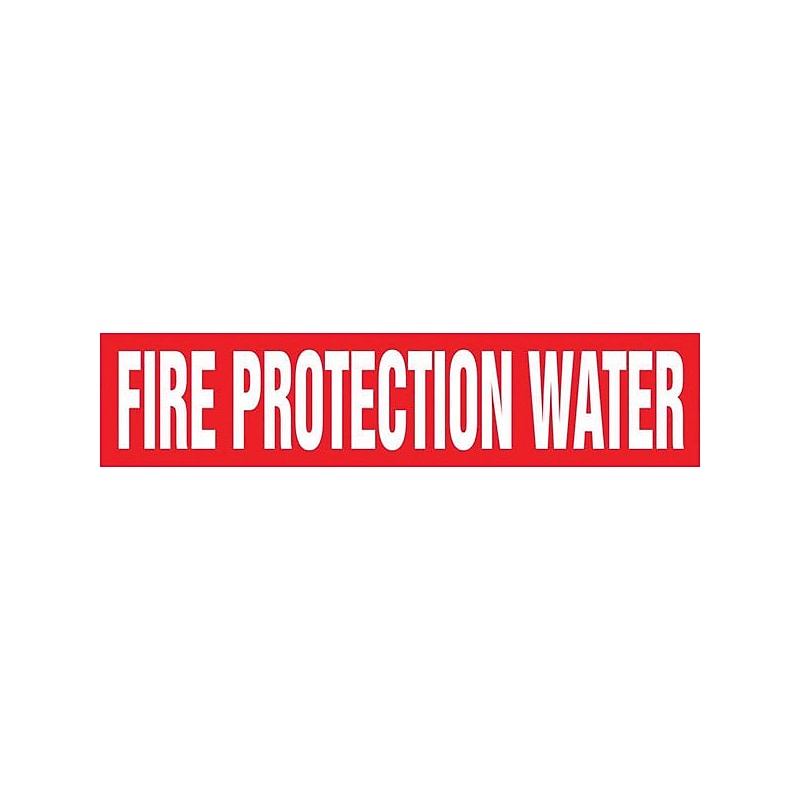 Accuform FIRE PROTECTION WATER Snap Tite Stock Pipe Marker For 1 1/2"-2"Dia. Pipe, White/Red (RPK323STB) image 1