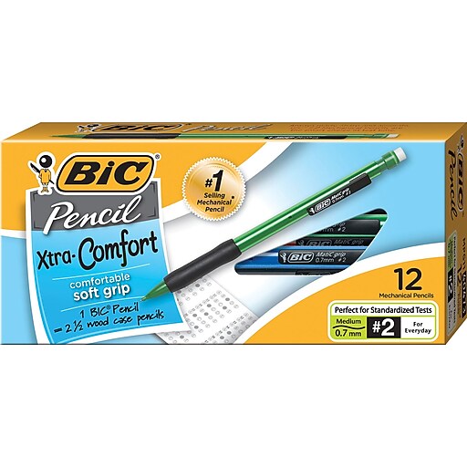 BIC Matic Grip Mechanical Pencil, 0.7mm, 2 Hard Lead, Dozen (40473