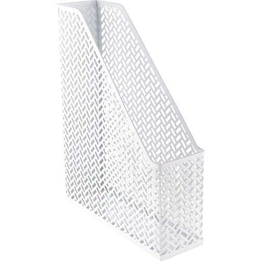 Staples® White Zigzag Magazine File (26849) Staples