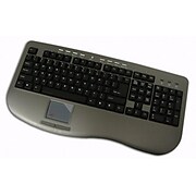 Adesso Win-Touch with Glidepoint Touchpad Wired Keyboard, Dark Gray/Black (AKB-430UG)