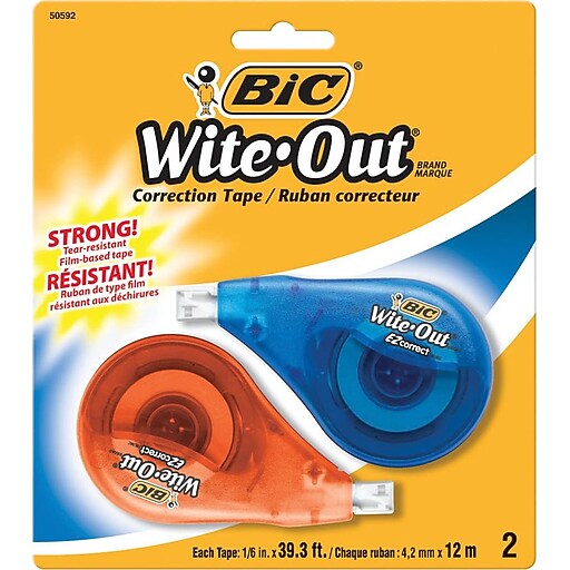 BIC® WiteOut® Brand EZ Correct™ Correction Tape, 2/Pack Staples