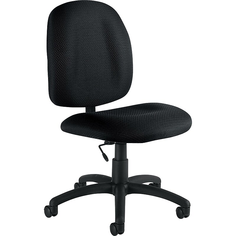 Offices To Go Fabric Armless Task Chair, Black (OTG11650-QL10) image 1