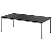 HON 48"W Metal Leg Coffee Table, Black Laminate, Silver Frame (BSXHML8852P)