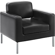 HON Corral SofThread Leather Club Chair, Black (BSXVL887SB11)