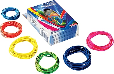 Pack of 500 PINK, PURPLE, BLUE, GREEN, YELLOW, ORANGE 500 Bright RUBBER Bands