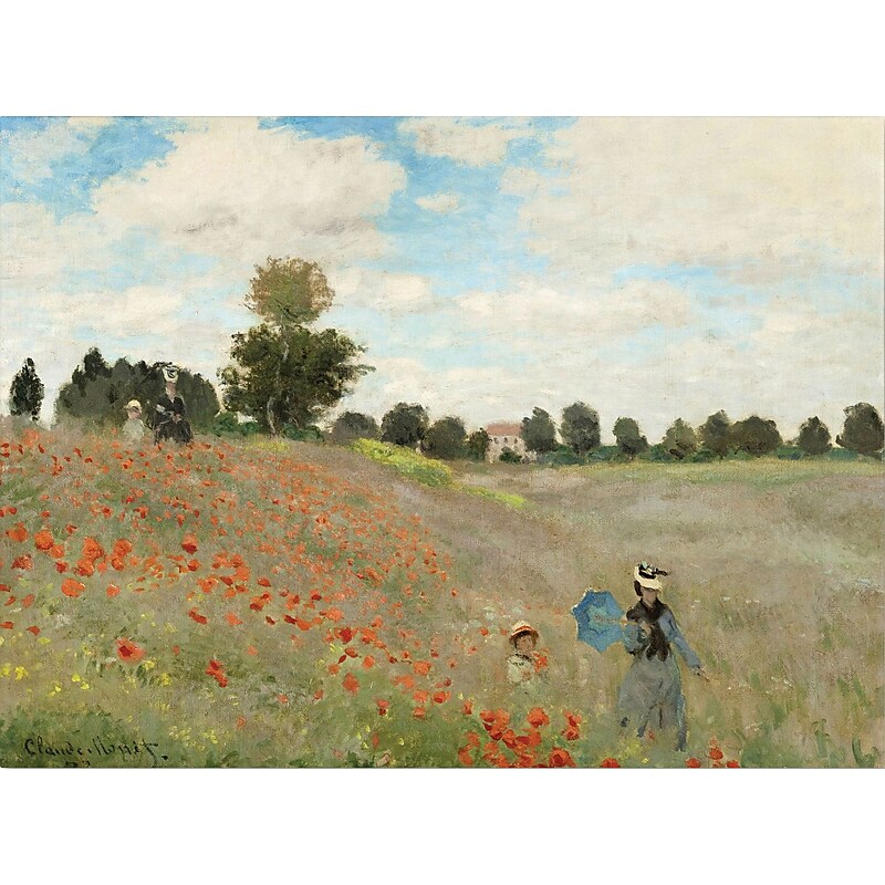 Trademark Global Claude Monet "Wild Poppies near Argenteuil" Canvas Art, 24" x 32" image 1