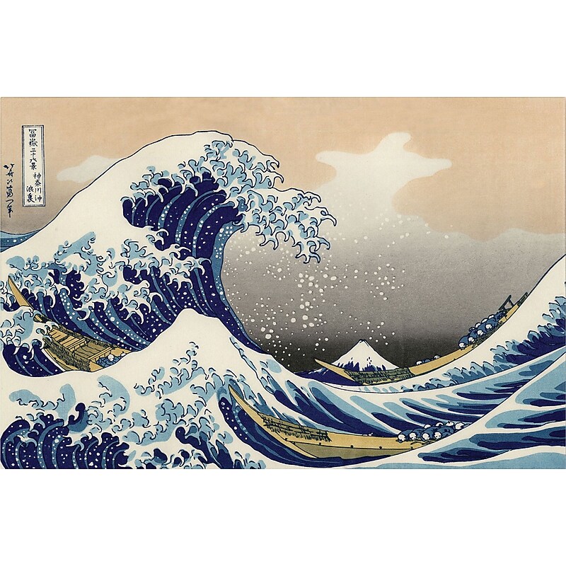 Trademark Global Katsushika Hokusai "The Great Kanagawa Wave" Canvas Art, 16" x 24" image 1