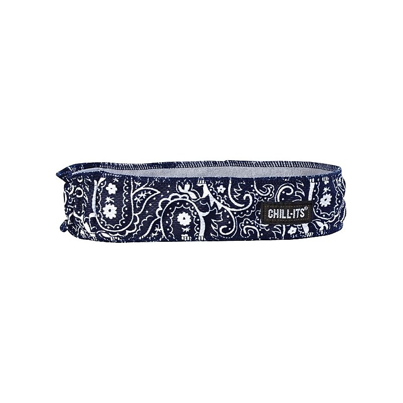 Ergodyne Chill-Its 6605 High-Performance Cooling Headband, Navy Western, One Size, 6/Carton (12424) image 1