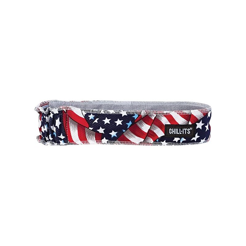 Ergodyne Chill-Its 6605 High-Performance Cooling Headband, Stars & Stripes, One Size, 6/Carton (12421) image 1