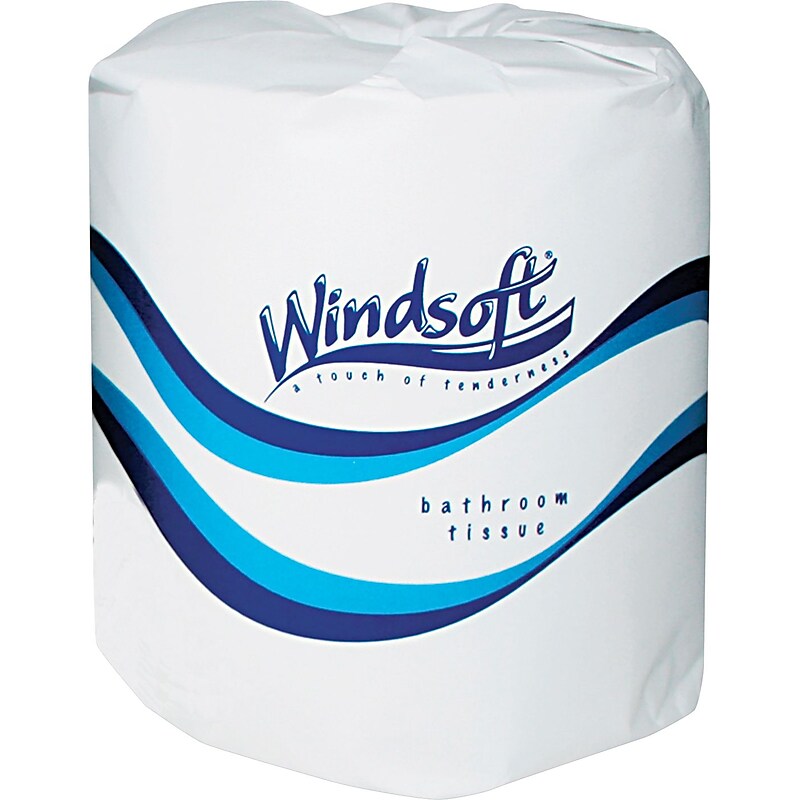 Windsoft Facial Quality Bathroom Tissue, 2-Ply, White, 400 Sheets/Roll, 24 Rolls/Carton (WIN 2400) image 1