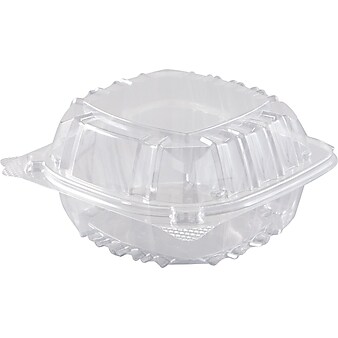 Dart® ClearSeal® Clear Hinged Containers 6 x 5.75 x 3”, 500/Pack (C57PST1)