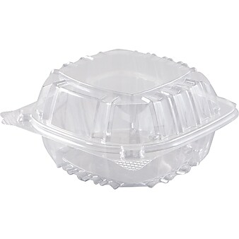Dart® ClearSeal® Clear Hinged Containers 6 x 5.75 x 3”, 500/Pack (C57PST1)