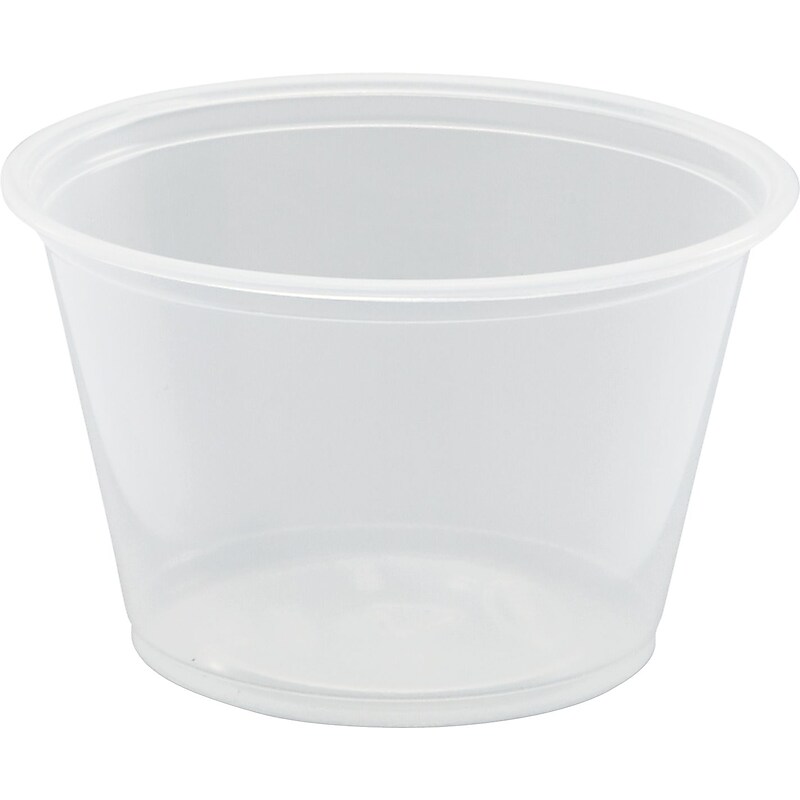 Dart® Conex Complements® Plastic Portion Containers 4 oz., Translucent, 2500/Carton (400PC) (400PC) image 1