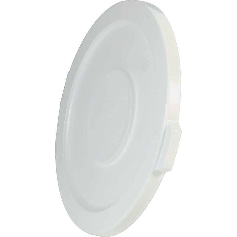 Rubbermaid Brute Plastic Lid, Blue And Black, 32 gal. (FG263100WHT) image 1