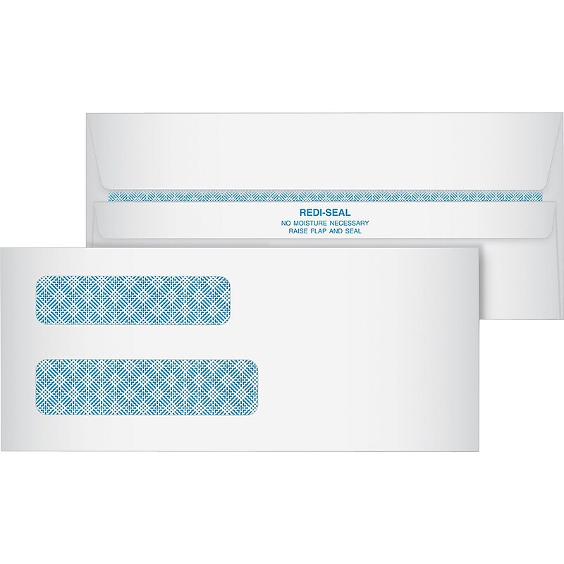 Redi-Strip Security Tinted Envelope, Contemporary, #8, White, 250/Bx image 1