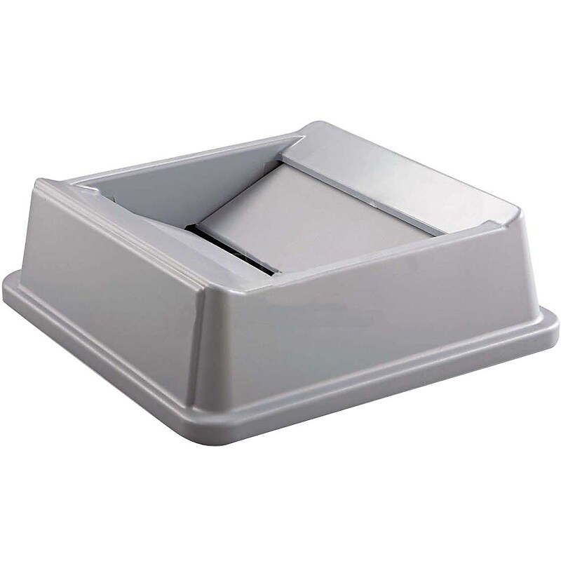 Rubbermaid Untouchable Large Plastic Swing Lid for 35 Gallon Trash Cans, Gray (FG266400GRAY) image 1