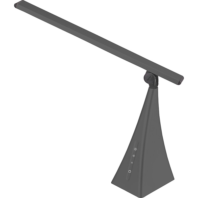 V-Light LED Desk Lamp, 16.2"H, with USB Port, Gray (VSLD363GN) image 1