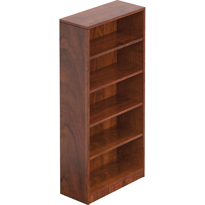 Offices To Go 71"H 5-Shelf Bookcase with Adjustable Shelves, American Dark Cherry (TDSL71BCADC) image 1