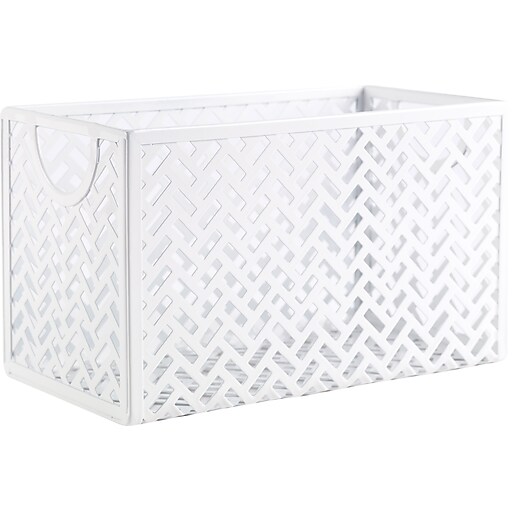 Staples® White Zigzag Storage Box Staples