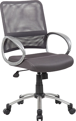 Boss Office Products Ergonomic Mesh Swivel Task Chair, Gray/Silver (B6416-CG) Simolary simolary.com
