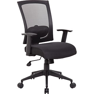 HON Wave Mesh Mid-Back Chair, Synchro-Tilt, Adjustable Arms, Black