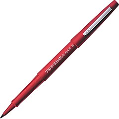 Paper Mate Flair Felt Pen, Medium Point, Red Ink, 36/Pack